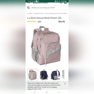 L. L. BEAN lavender booksack
